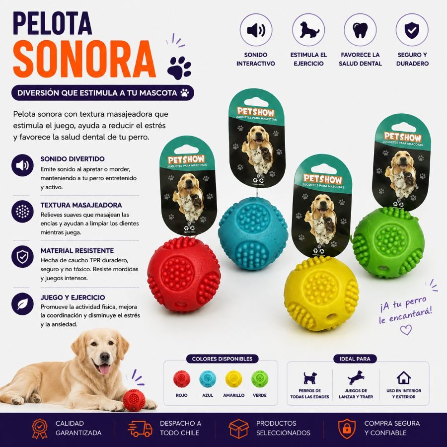 PELOTA SONORA 1 PZA por mayor en Chile