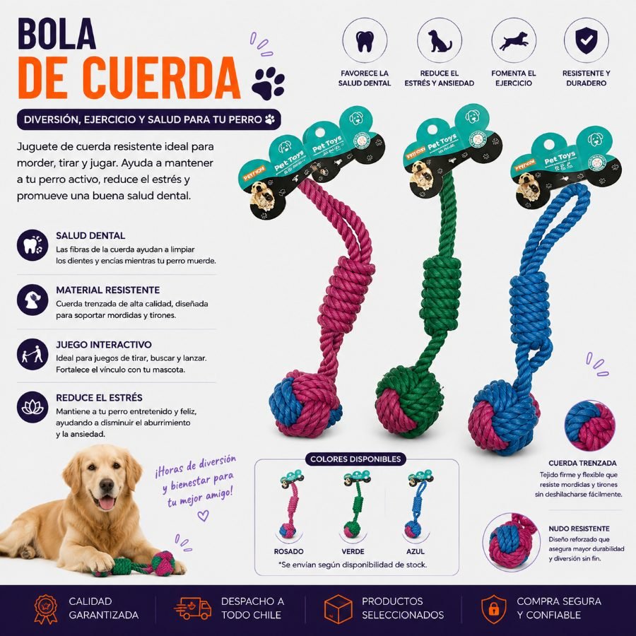 BOLA DE CUERDA 30 CM por mayor en Chile