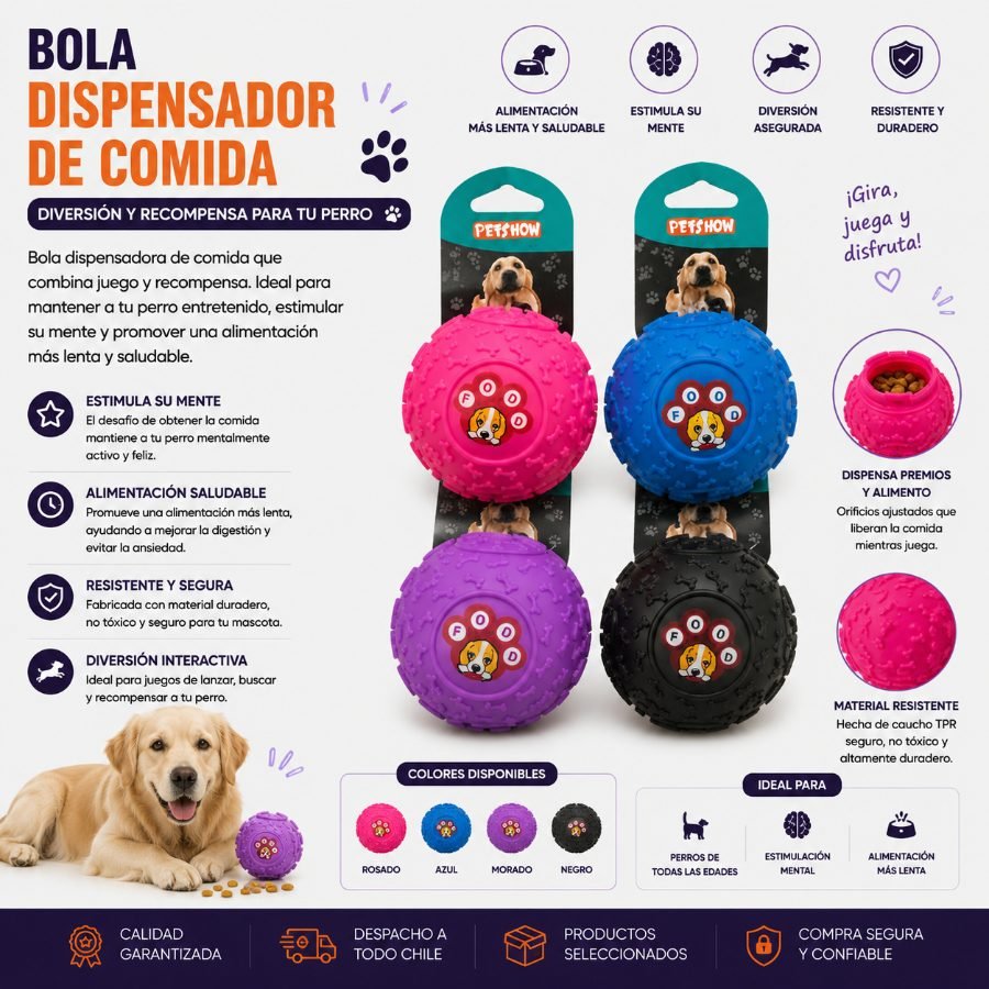 BOLA DISPENSADOR COMIDA 1 PZA por mayor en Chile