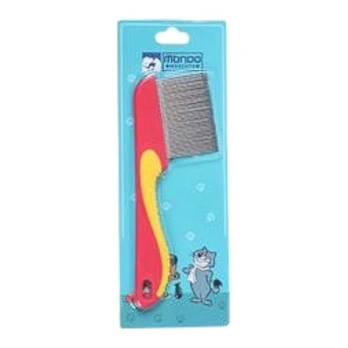 Peine profesional de 15.5 cm para mascotas de pelo largo con cerdas metálicas de alta densidad mayorista — imagen 2