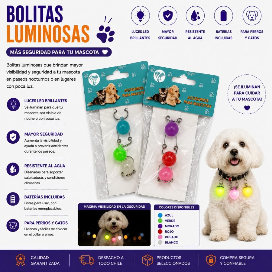 BOLITAS LUMINOSAS 3 PZA por mayor en Chile