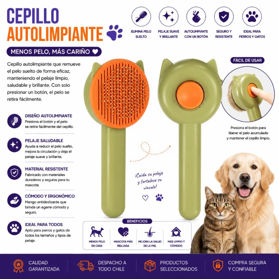 CEPILLO AUTOLIMPIANTE 19 X 7,5 CM por mayor en Chile