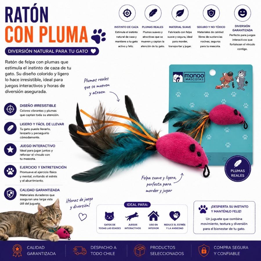 RATON CON PLUMA 1 PZA por mayor en Chile