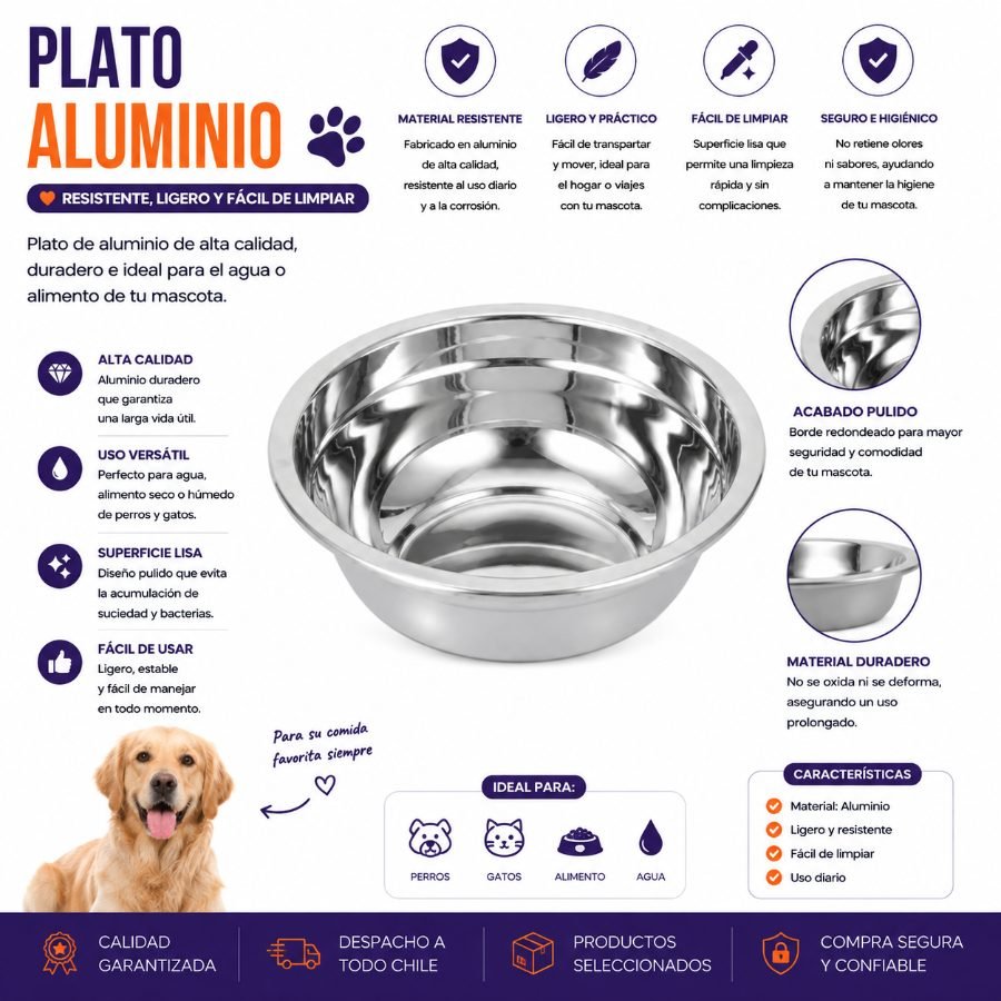 PLATO ALUMINIO 14 CM por mayor en Chile