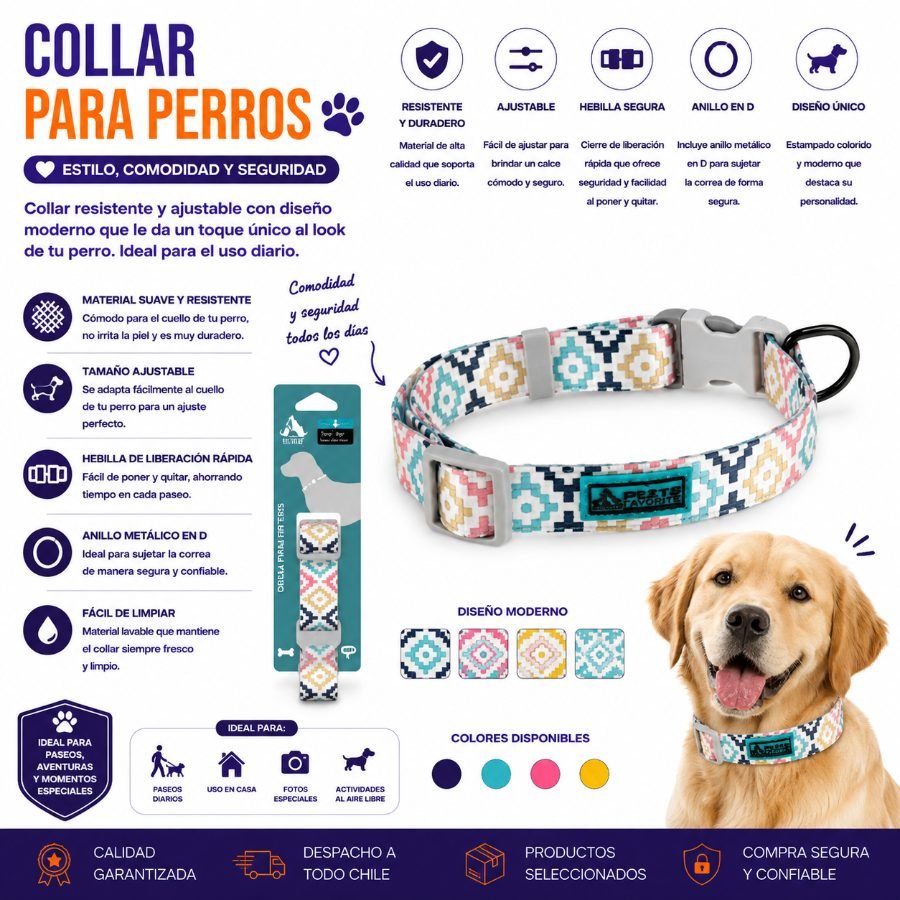 COLLAR PARA PERRO 2,5 1 PZA por mayor en Chile