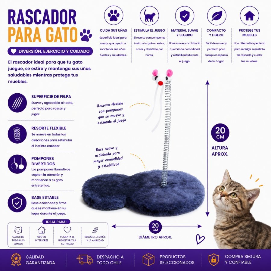 RASCADOR PARA GATO 20 X 20 CM por mayor en Chile
