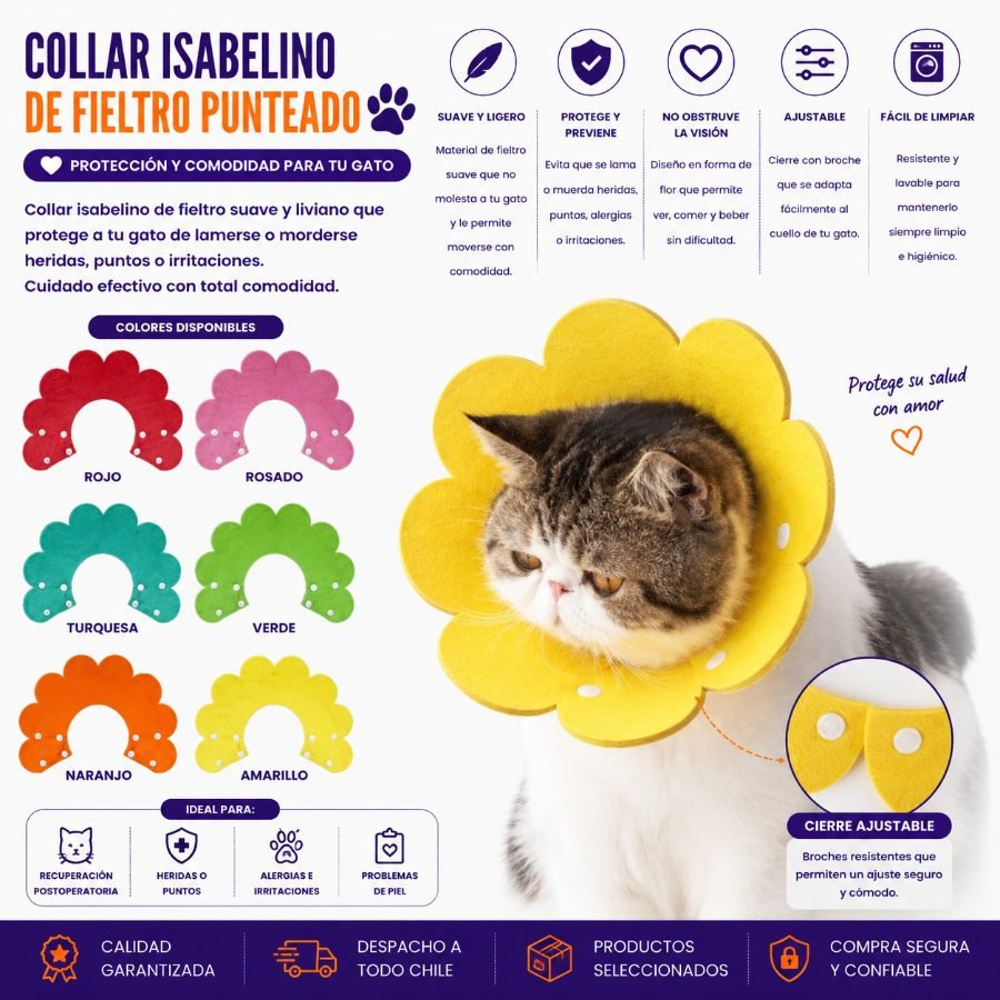 COLLAR ISABELINO DE FIELTRO PUNTEADO TALLA L por mayor en Chile