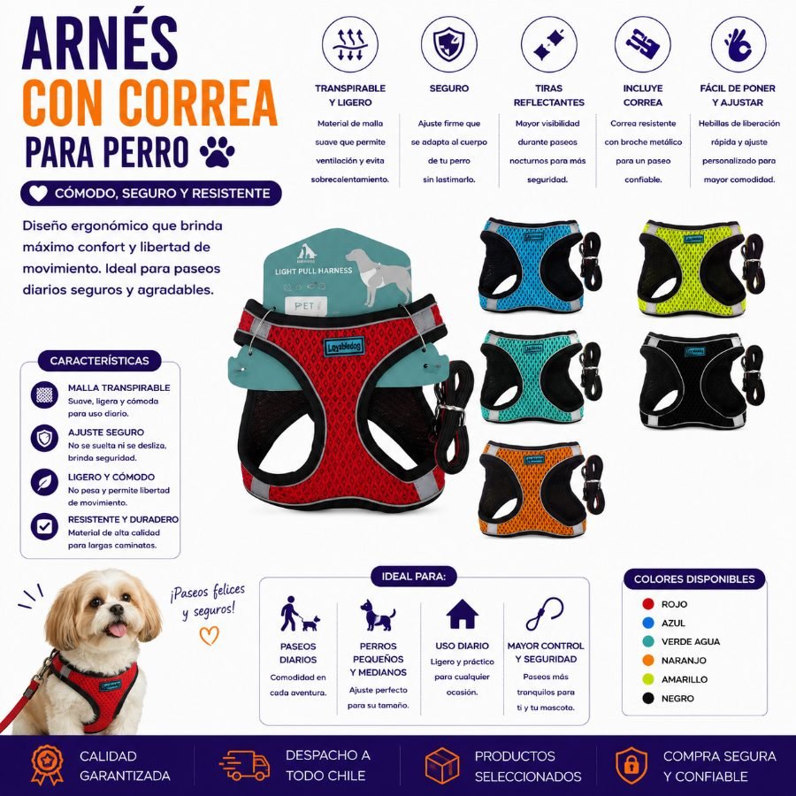 ARNES+CORREA PARA PERRO TALLA XL por mayor en Chile
