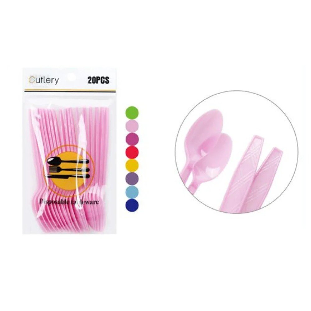 CUBIERTOS SESECHABLES PLASTICO 20 PZA-16 CM por mayor en Chile