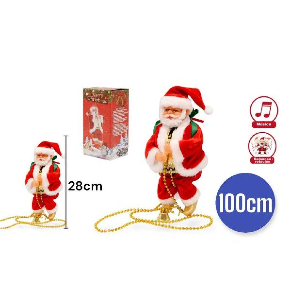 NAVIDAD FIGURA MOVIL PAPA NOEL TREPADOR 100 CM por mayor en Chile