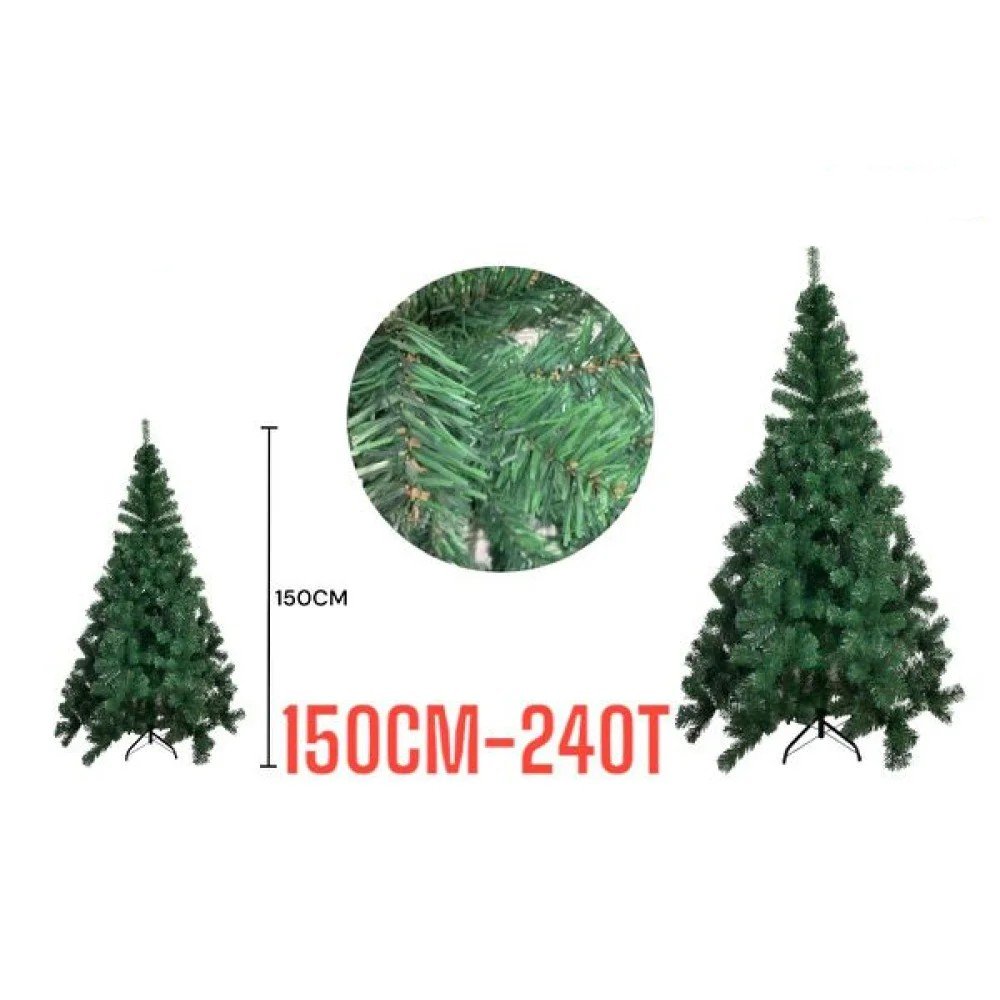 150CM 240C ARBOL NAVIDAD VERDE GRUESO 1 Pza por mayor en Chile