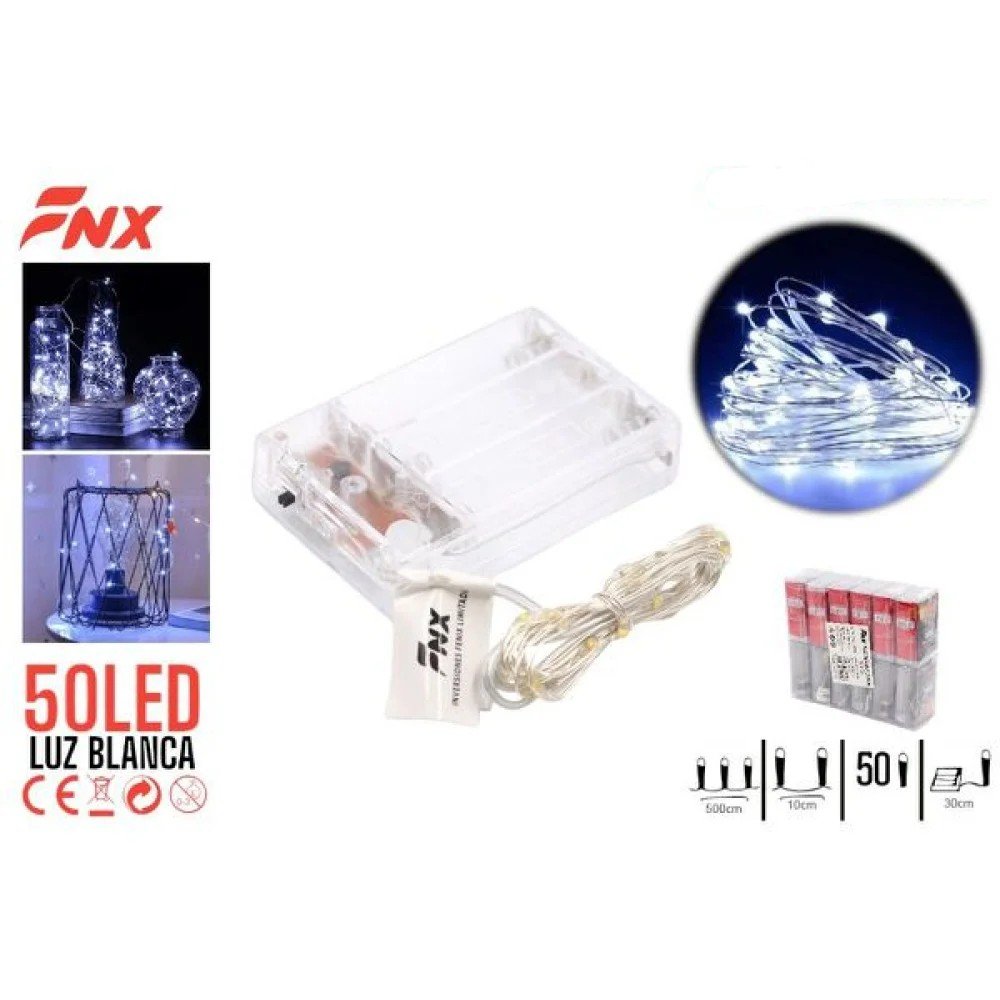 50L LED PILAS HILO COBRE LUZ BLANCA 50L por mayor en Chile