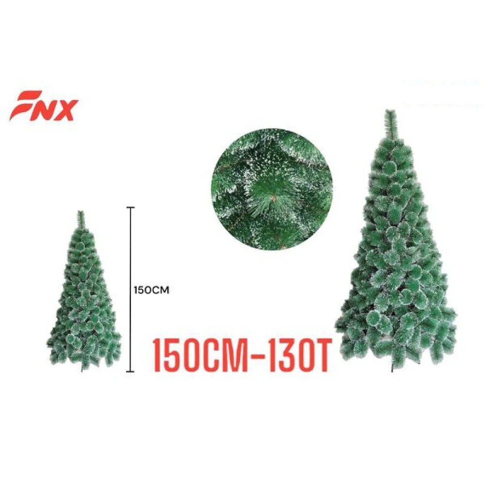 H16 150CM 130C ARBOL NAVIDAD VERDE PUNTA BLANCA AGUJA FINO 1 Pza por mayor en Chile