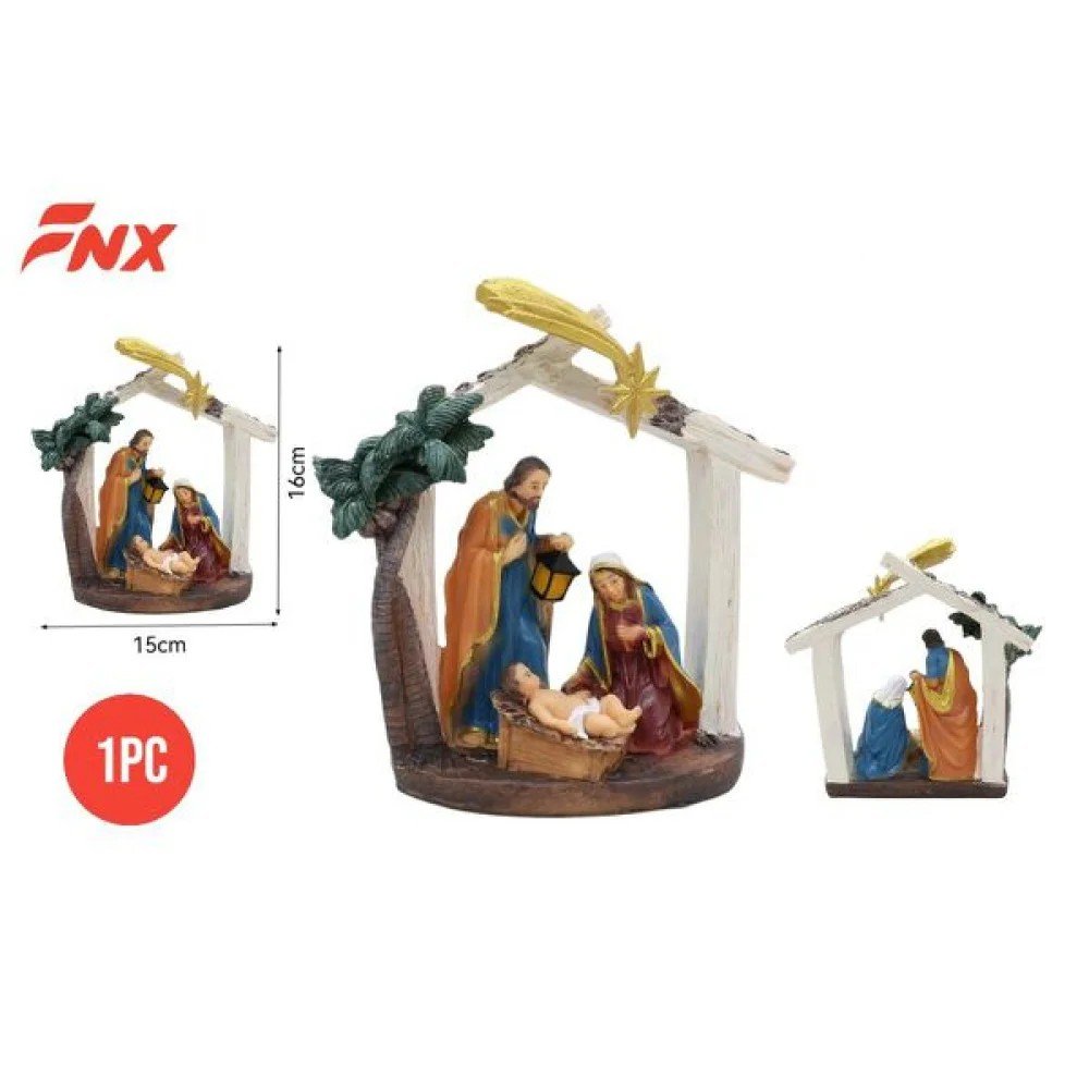 NAVIDAD DECORACION RESINA BELEN 15 X 16 CM por mayor en Chile