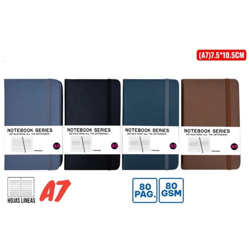 LIBRETA MONOCOLOR A7 7,5 X 10,5 CM por mayor en Chile