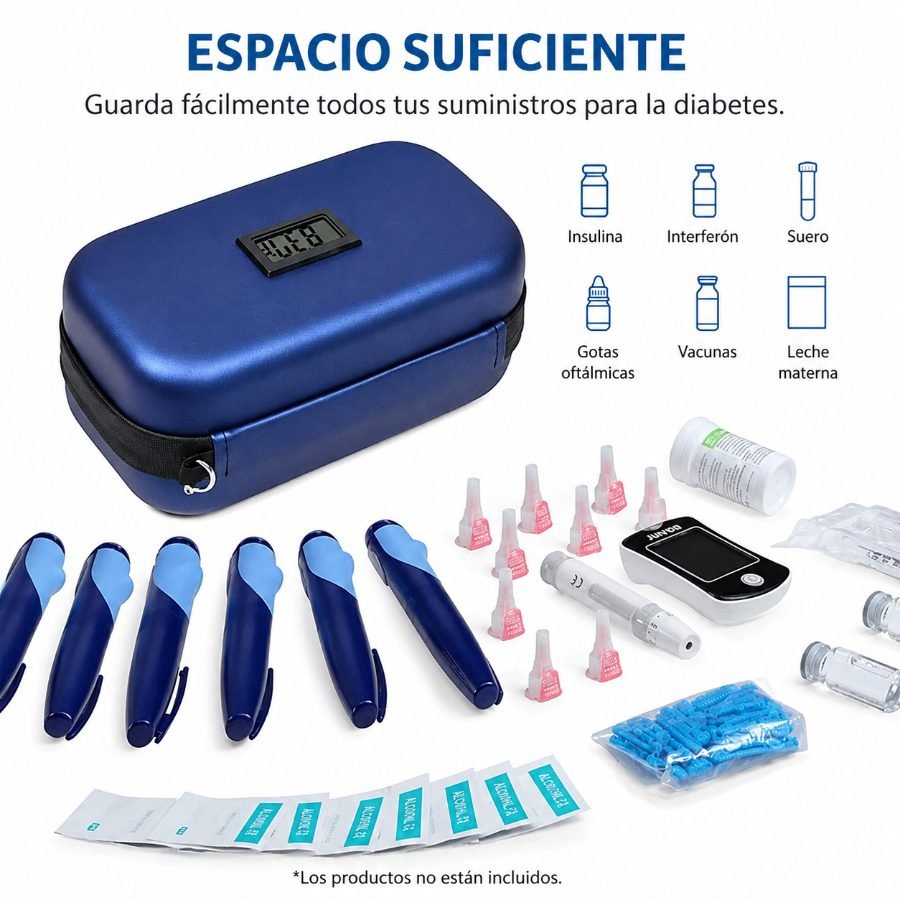 Estuche porta insulina rígido con termómetro digital lcd mayorista — imagen 6