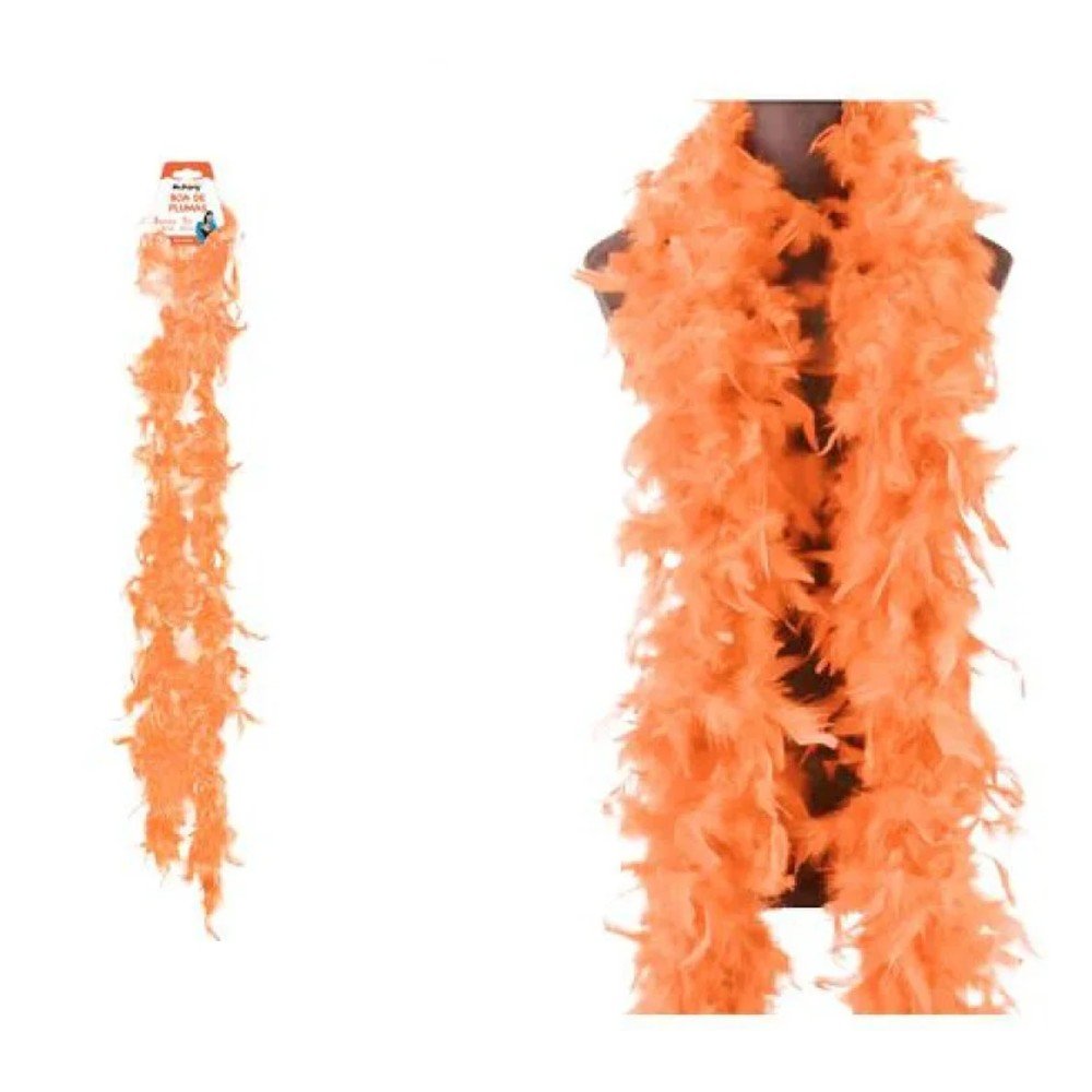 COLLAR PLUMA NARANJA 2 METROS por mayor en Chile