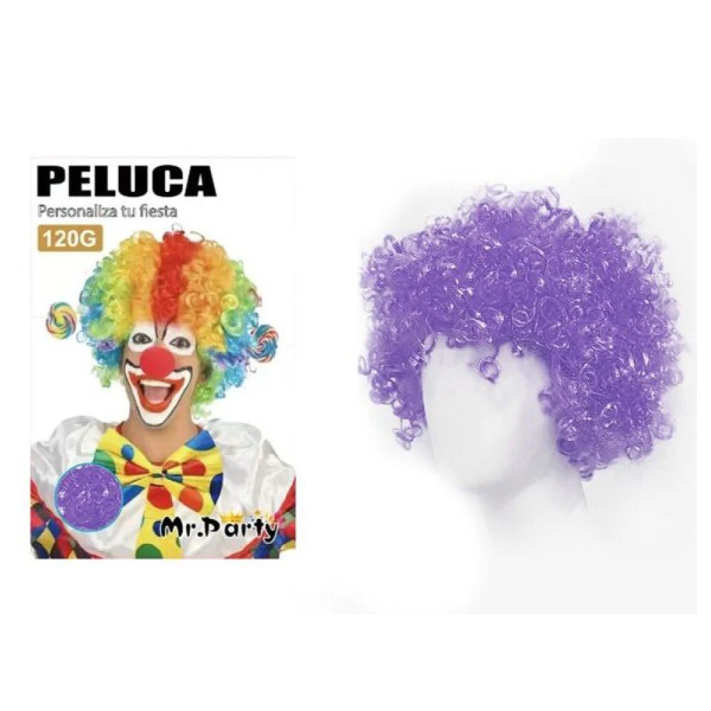 PELUCA PELO CORTO MORADA 120 GR por mayor en Chile