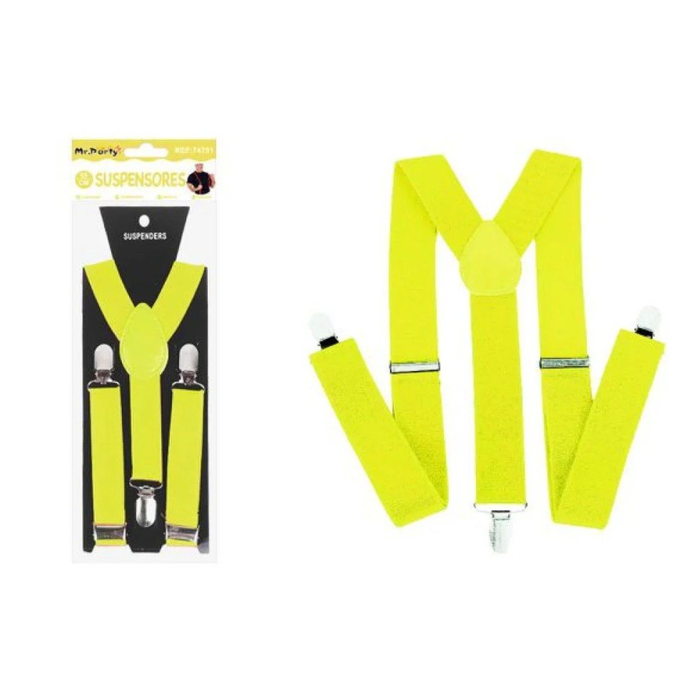 SUSPENSORES FLUORESCENTES AMARILLO 2,5 X 65 CM por mayor en Chile