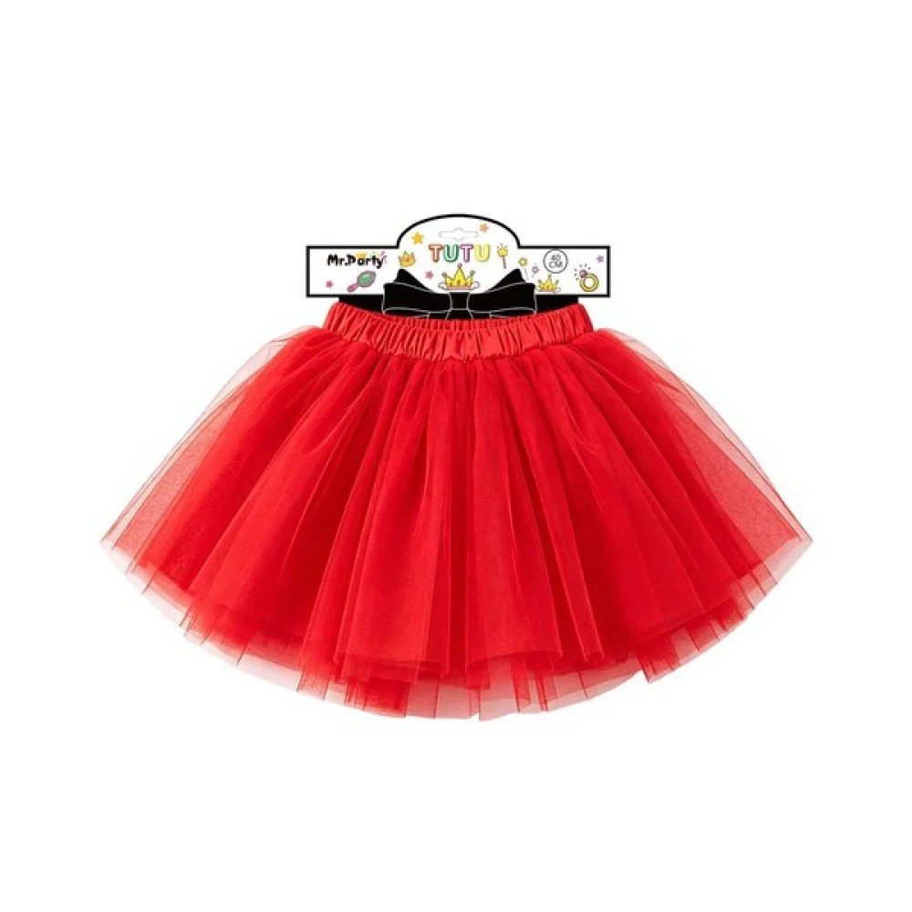 TUTU UNICOLOR ROJO 40 CM por mayor en Chile