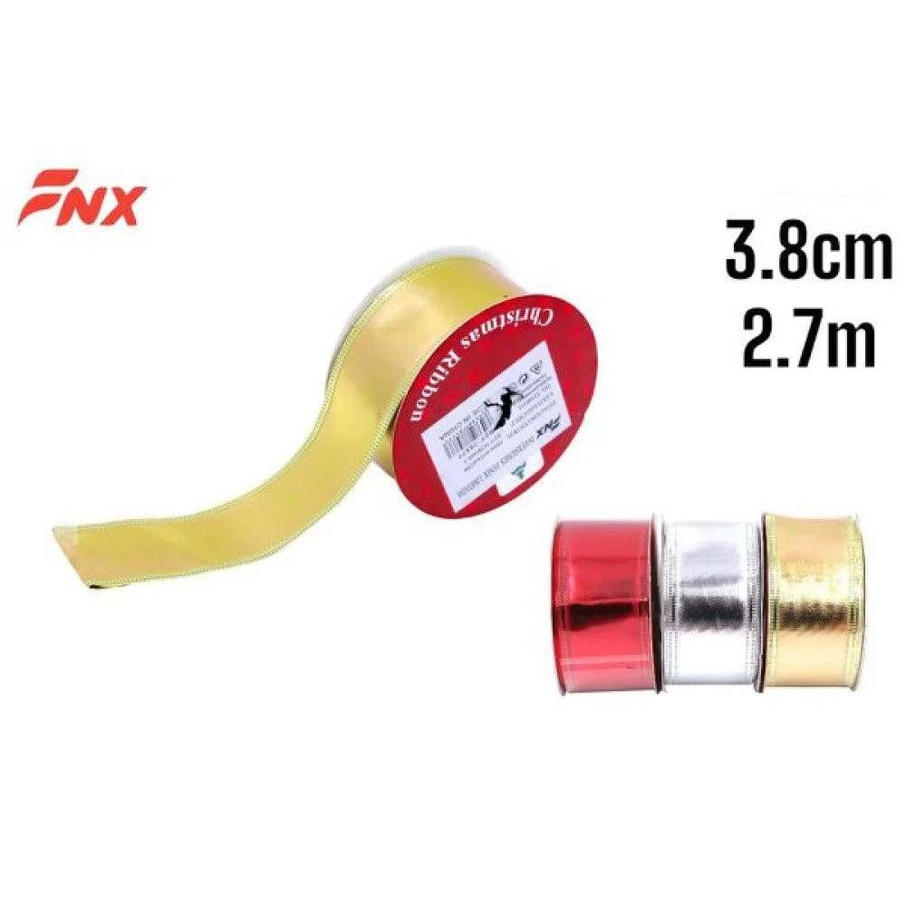 CINTA REGALO BRILLANTE 3,8 CM X 2,7 METROS-24 pza por mayor en Chile