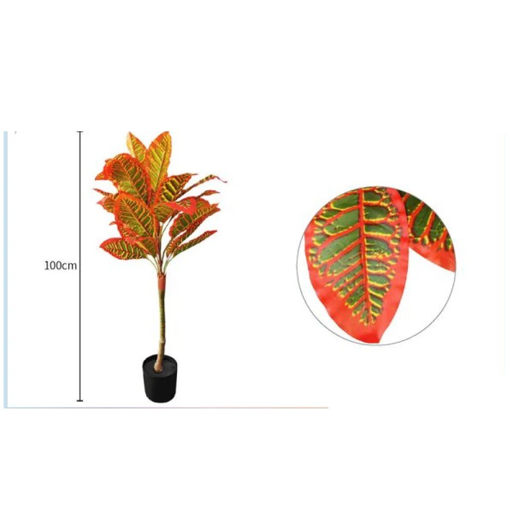PLANTA DE CROTON ARTIFICIAL 100 CM por mayor en Chile