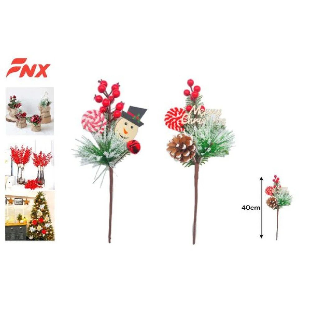 Flores navideñas decorativas 40 CM-30 pza por mayor en Chile