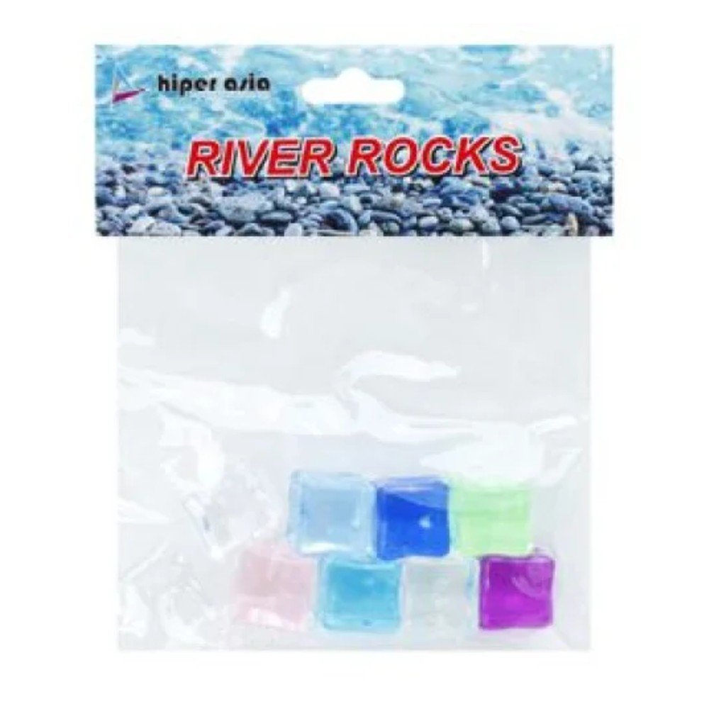 ROCAS DE RIO ACRILICAS CUADRADOS DE COLORES 50 GR por mayor en Chile