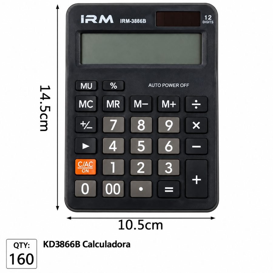 Calculadora de escritorio irm kd3866b con pantalla de 12 dígitos mayorista — imagen 3