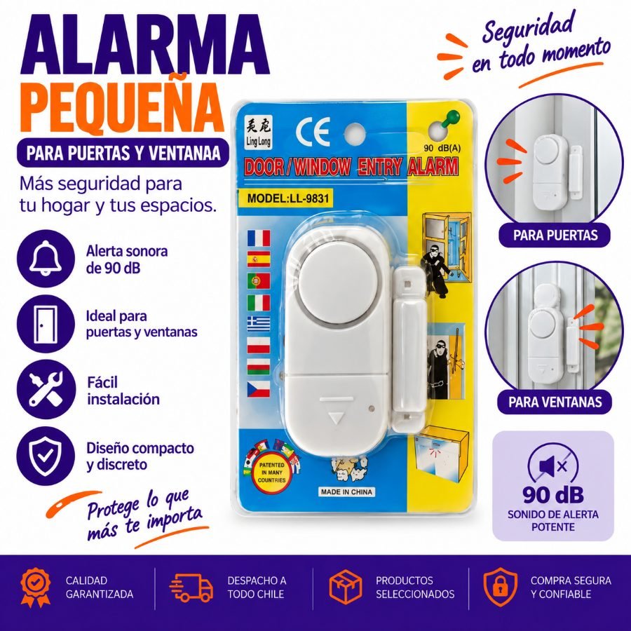ALARMA PEQUEÑA 1 PZA por mayor en Chile