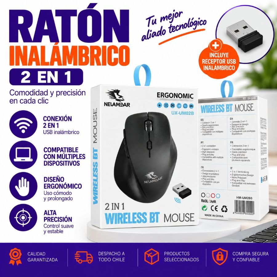 Raton inalambrico 2 en 1 mayorista — imagen 3