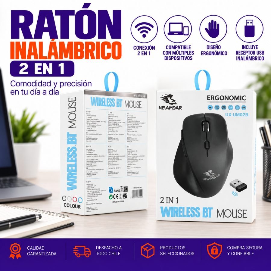 RATON INALAMBRICO 2 EN 1 ESTANDAR por mayor en Chile