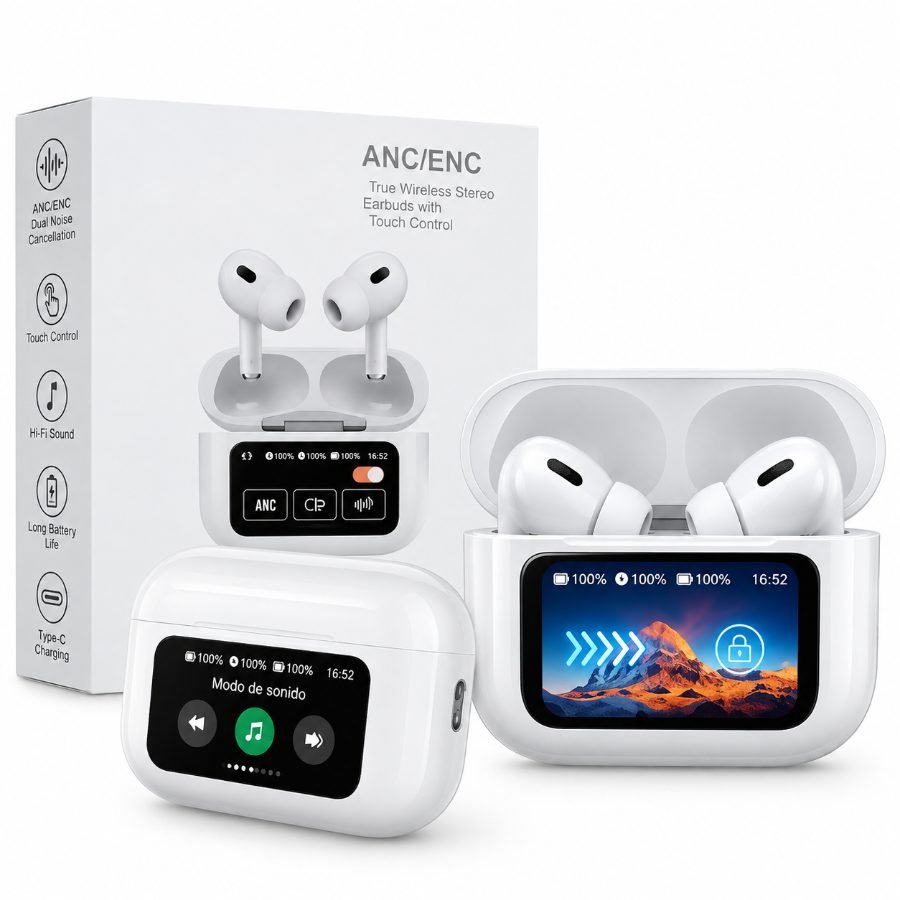 Audífono inalámbrico táctil pantalla a color anc+enc mayorista — imagen 2