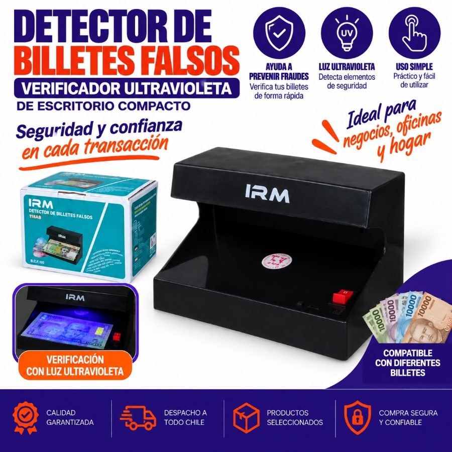 Detector de billetes falsos 118ab - verificador ultravioleta de escritorio compacto mayorista — imagen 3