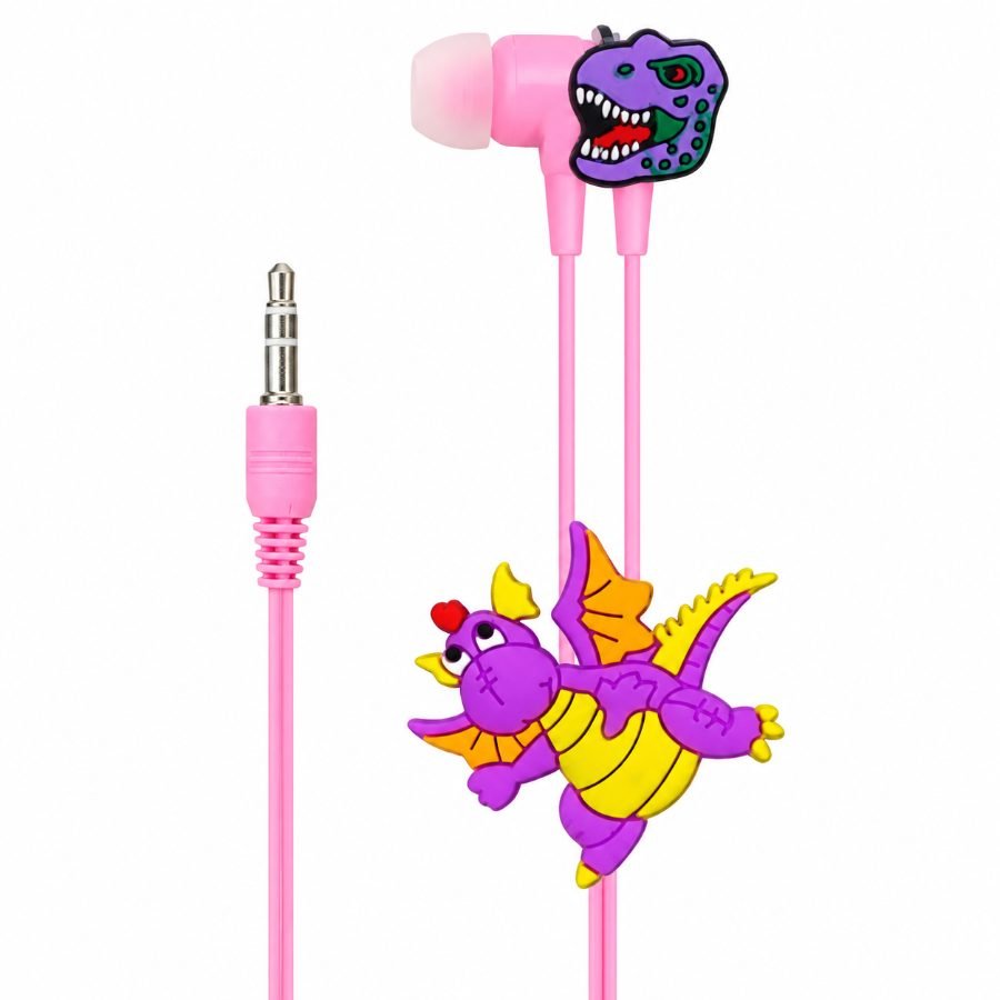 Audifonos para niños con cable de dinosaurio, tuk k-816, 6 diseños. en caja. - pack de 10 unidades mayorista — imagen 2