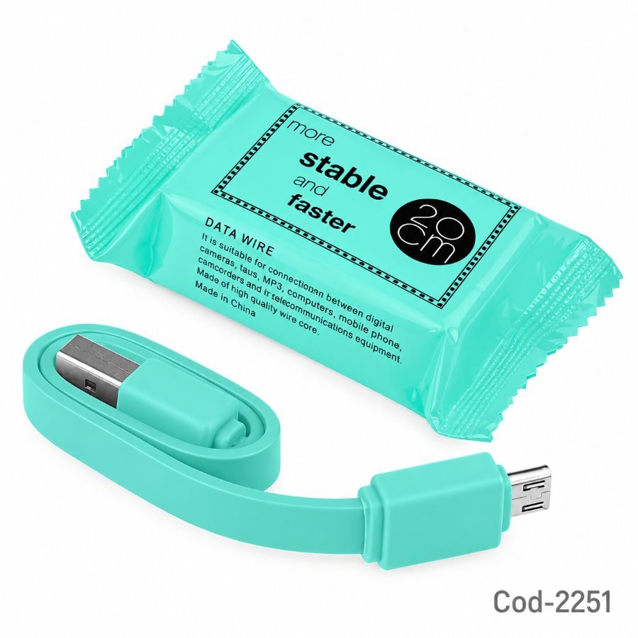 Cable usb micro 5 pin de 20 cm modelo caramelo. - pack de 50 unidades mayorista — imagen 8