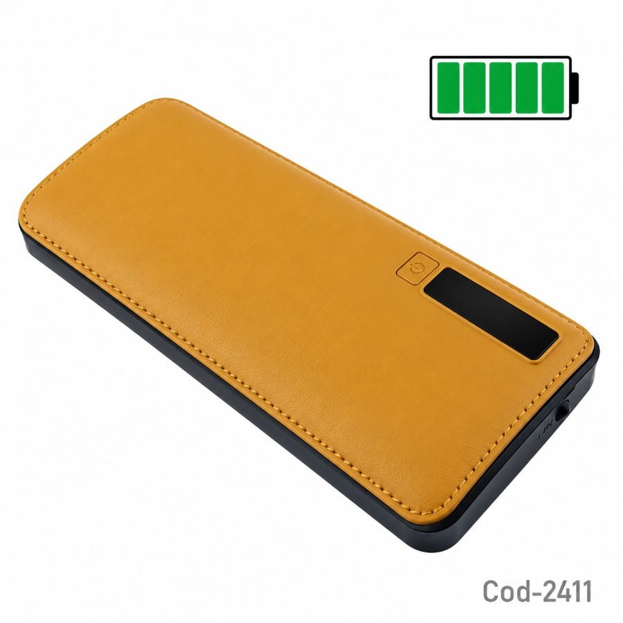 Bateria de emergencia new 3 usb 20.000 mah, tipo cuero, lcd, linterna mayorista — imagen 14