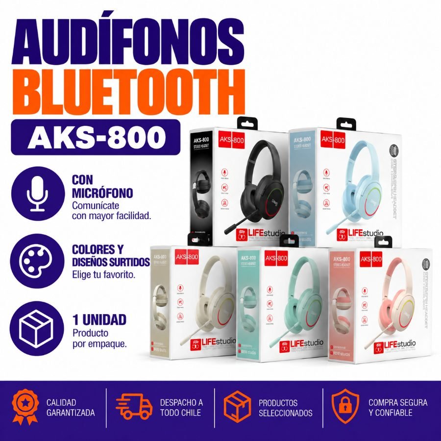 Audifonos bluetooth aks-800 mayorista — imagen 2