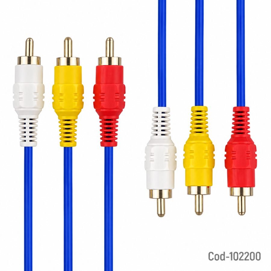 Cable rca 3x3 10 metros - pack de 10 unidades mayorista — imagen 6
