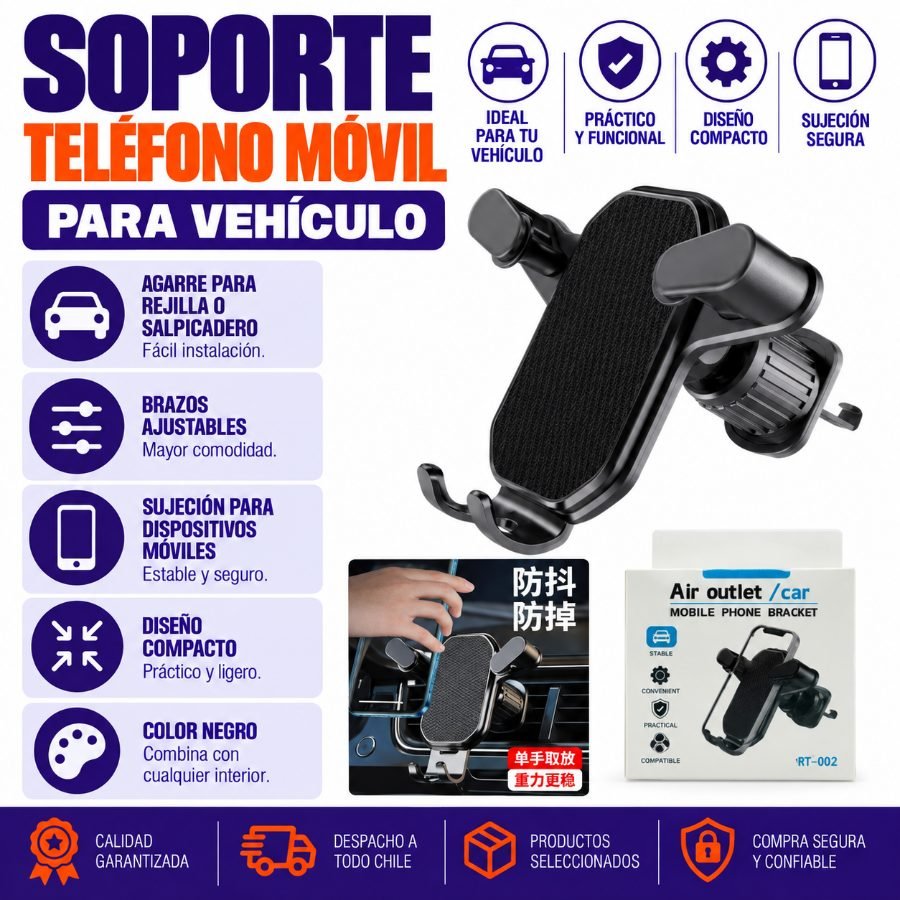 SOPORTE TELEFONO MOVIL 1 PZA por mayor en Chile