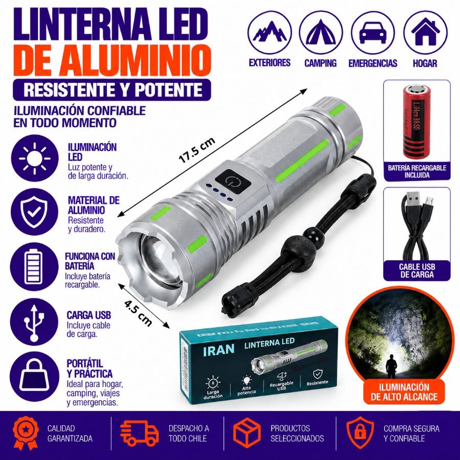 Linterna led de aleación de aluminio 1181 mayorista — imagen 3