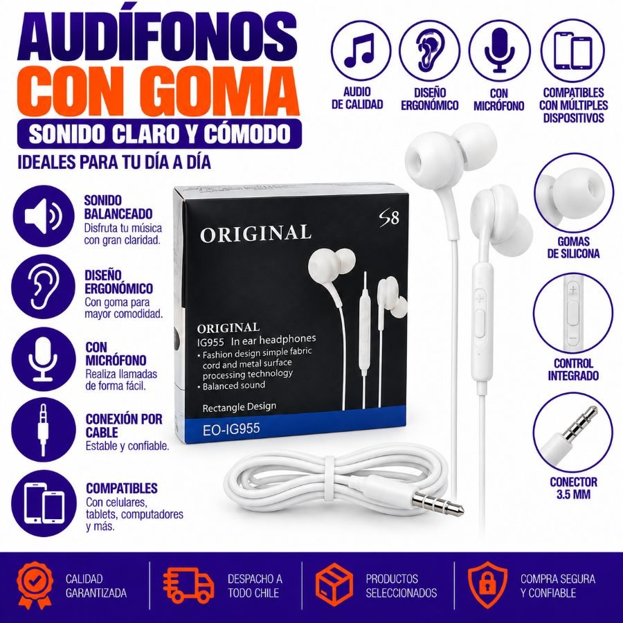 Audífonos con goma mayorista — imagen 3