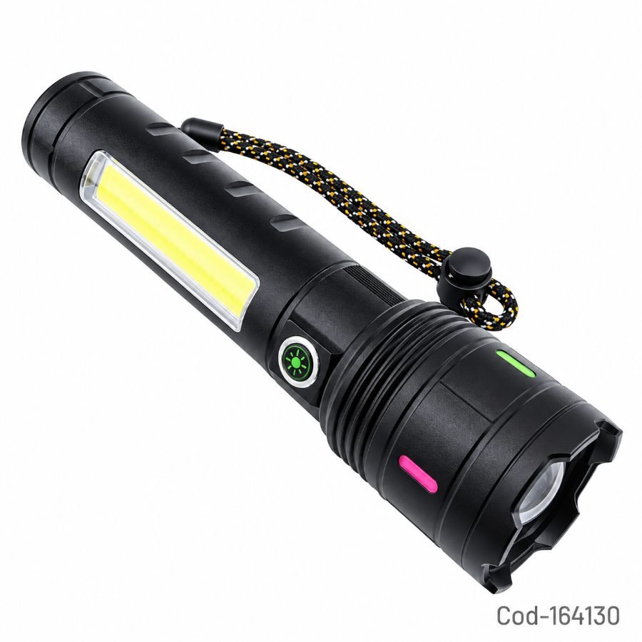 Linterna led recargable con luz en 3 colores, de aluminio mayorista — imagen 11