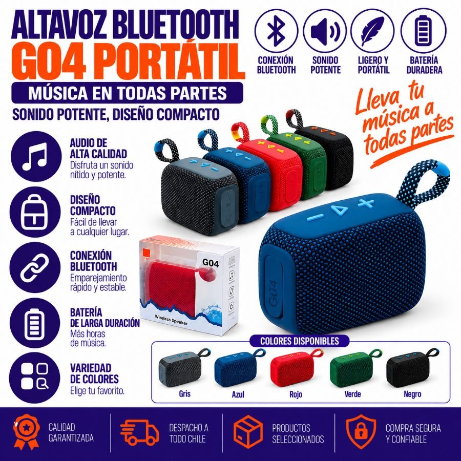 Altavoz bluetooth g04 portátil mayorista — imagen 3