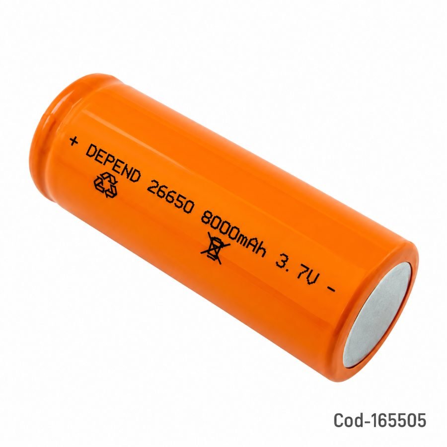 Pila marca depend plana modelo 26650 de 3.7 volt a 8000 mah, set x 1 mayorista — imagen 4