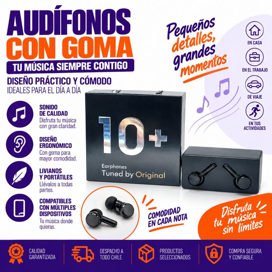 Audifonos con goma mayorista — imagen 3