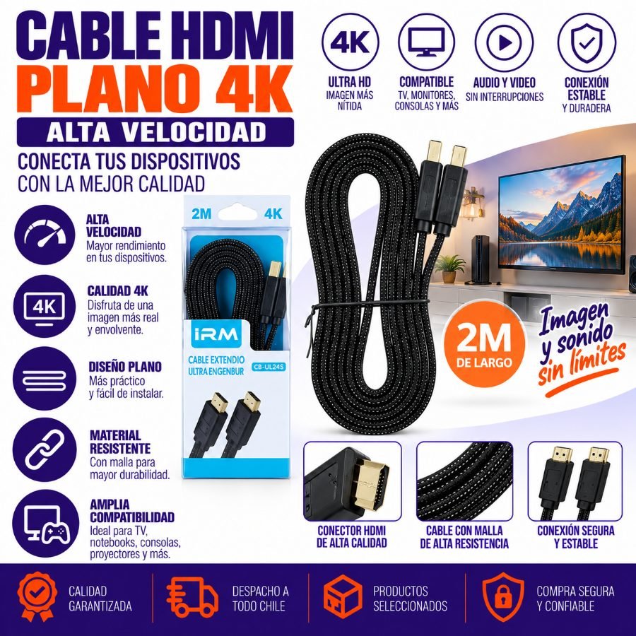 Cable hd (hdmi) plana de alta velocidad 4k mayorista — imagen 3