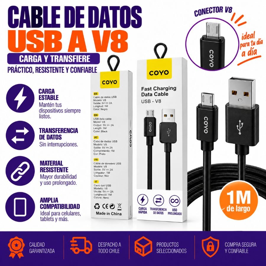 Cable de datos usb-v8 mayorista — imagen 3