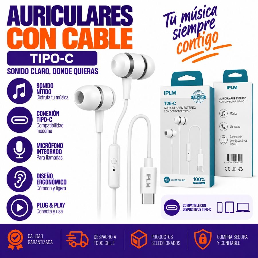 Auriculares con cable tipo-c mayorista — imagen 3