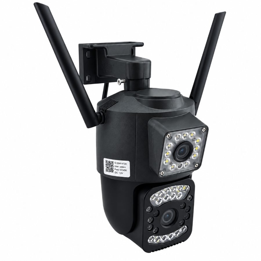 Camara de vigilancia ip wifi doble lente conexion lan de 11 y 26 led compatible con app v380 mayorista — imagen 2